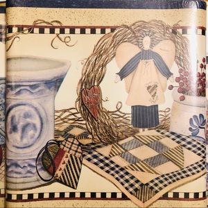 X5 Farm house wallpaper border print EXPRESSIONS